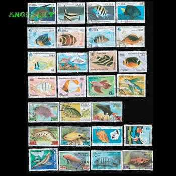 Ryby, 50 KS/VEĽA Rôznych S Post Známky v Dobrom Stave BEZ opakovania Poštových Známok Na Zber