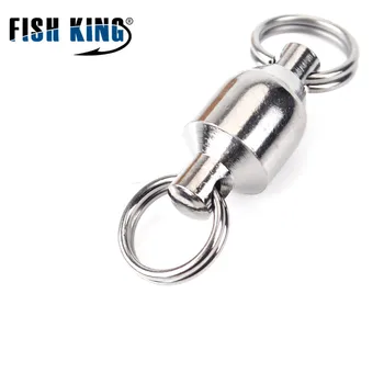 RYBY KING Značky 1 Pack 1#-9# Guľkové Ložisko Rybárske Otočné S Split Krúžok Ryby Háčik Návnada Konektor Terminálu Pesca Rybárske Náčinie