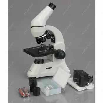 Rámec Vedy Mikroskopom--AmScope Dodávky 40X-1000X Dual Svetlo Sklo Objektívu Kovové Rámci Vedy Mikroskopom + 3MP Fotoaparát