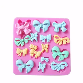 Rôzne Roztomilý Bowknot Tvar Silikónové Tortu Formy , 3D Plesne Candy Cookies Fondant Tortu Nástroje Cake Zdobenie