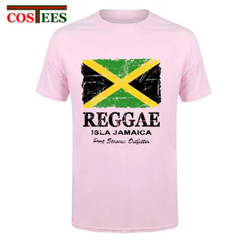 Rýchle Lodnej dopravy na Mieru tričko Krátky Rukáv Organickej Bavlny Reggae Jamajka Vlajka pánske tričko Muž tees Lacné, Veľkoobchod t-shirt