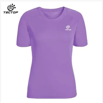 Rýchle Suché Priedušná Anti-UV Tričko 2017 Nové Vonkajšie Športové Tectop Značku Oblečenia Žien Beží Turistika T-Shirt Rybárske Oblečenie