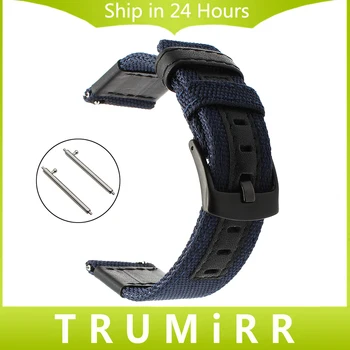Rýchle Uvoľnenie Nylon Watchband 22 mm pre Samsung Výstroj S3 Klasické Hranici Amazfit Sledovať Kapela Kožený Remienok Oceľ Náramok Pracka