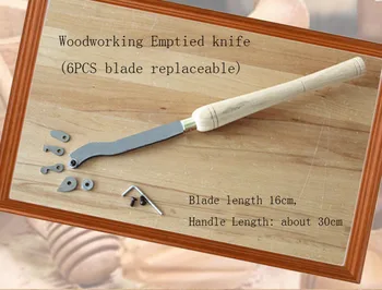 Rýchloreznej ocele tesárstvo Vyprázdnený nôž(6PCS čepeľ hlavu vymeniteľná),nástroje pre rezanie dreva