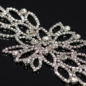 Rýn kameň Crystal Drahokamu Strapce strane reťazca šperky Slave náramok svadby, party, svadobné, ples#B106