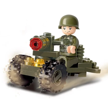 S Model Kompatibilný s Lego B0118 24pcs Anti-Tank Zbraň Modely Stavebné Súpravy Bloky Hračky Hobby Záľuby Pre Chlapcov, Dievčatá