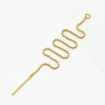 S925 mincový striebro ucho drôt príslušenstvo diy strane poľa reťazca náušnice náušnice náušnice s v gold, platinum