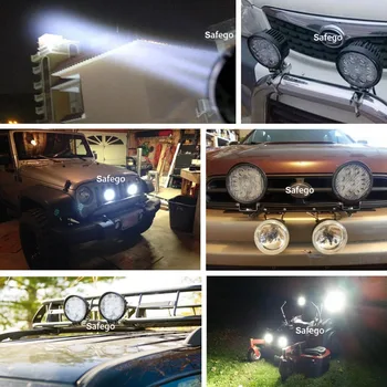 Safego 2ks ATV 4-palcový 27W led pracovné svetlo žiarovka 12V LED traktor pracovné svetlá bar mieste Povodní off-road off road 4X4 auto truck 24V