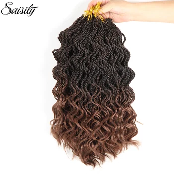 Saisity ombre pletenie vlasy senegalese twist vlasy háčkovanie sieťky, syntetické háčkovanie vrkoč vlasy 14