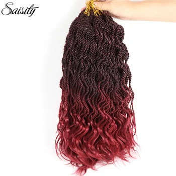 Saisity ombre pletenie vlasy senegalese twist vlasy háčkovanie sieťky, syntetické háčkovanie vrkoč vlasy 14