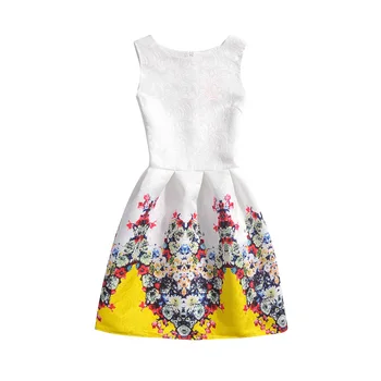 SAMGAMI DIEŤA Kvetinové Dievčatá Nový Dizajn 2018 Módne Oblečenie Fille Enfant Bavlna Tlač Dievča Šaty Vestido Menina Princezná Šaty