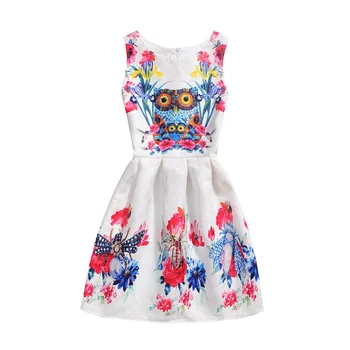 SAMGAMI DIEŤA Kvetinové Dievčatá Nový Dizajn 2018 Módne Oblečenie Fille Enfant Bavlna Tlač Dievča Šaty Vestido Menina Princezná Šaty