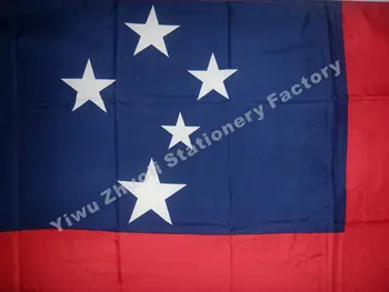 Samoa Vlajka 150X90cm (3x5FT) 115g Štyri Veľké Biele Hviezdy A Jedna Menšia hviezda.