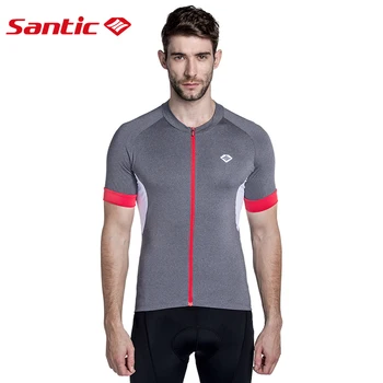 Santic Mužov Cyklistické Krátke Jersey Pro Fit SANTIC N-POCIT High-Tech Textílie Cestnej Bike MTB Krátke Rukáv Top Jazdecké Tričko KJ6301H/G