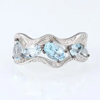 SANTUZZA Strieborný Prsteň Pre Ženy 925 Sterling Silver Módne Kolo Prstene pre Ženy 2017 Cubic Zirconia Ringen Strany Šperky