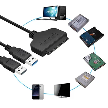 SATA 22 Pin USB 3.0 Adaptér, USB Kábel a Konvertor, 2.5 Palce, SATA Pevný Disk Serial Port USB 3.0 Počítačové Káble a Konektor