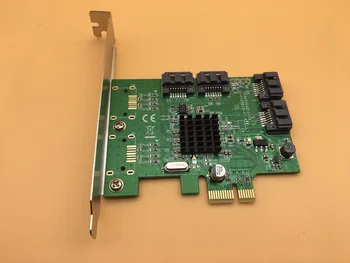 SATA3 Rozširujúca Karta PCI-E na 4 Portu SATA 3.0 6Gbps Adaptér 88SE9215 Chipset SATA3.0 Rozširujúca Karta