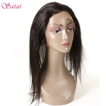 SATAI Rovné Vlasy 360 Čipky Čelnej Prirodzené Farby Ľudské Vlasy 360 Čipky Čelnej S Zväzky Remy Vlasy