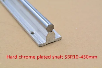 SBR10 lineárne vodiacej koľajnice dĺžka 450 mm chrómovaná ochladzovací pevného sprievodca hriadeľa pre CNC 1pcs
