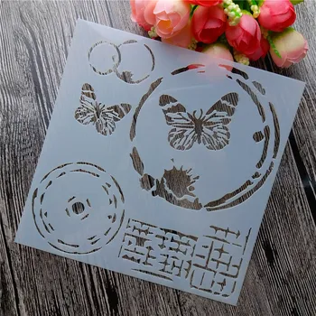 Scrapbooking nástroj karta DIY album maskovanie sprej maľované šablóny výkresu blany laserom rezané šablóny tvar Motýľ