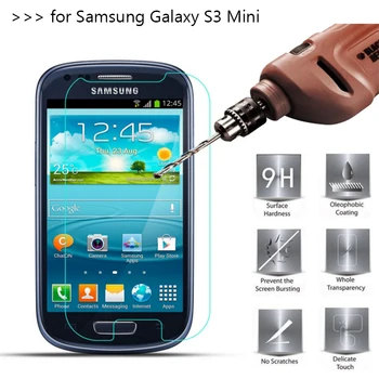Screen protector film 9H tvrdeného pre Samsung Galaxy S 3 S3 S III mini prípade i9300 i8190N i9301 i8190 neo kryt PRE Samsung sklo