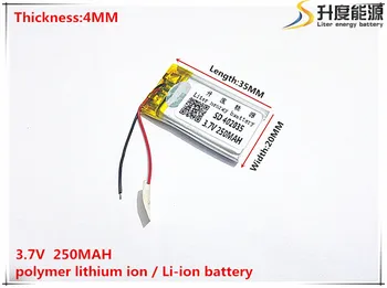 [SD] 402035 3,7 V,250mAH,[402035] Polymer lithium ion / Li-ion batéria pre HRAČKA,POWER BANKY,GPS,mp3,mp4,mobilný telefón,reproduktor