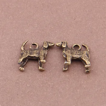 Sedmokrásky 100ks/veľa 14mmx15mm Vintage Bronze Roztomilé Zviera Pes Labrador zobrazili kľúčové tlačidlá vhodné pre Prívesok v Európskom Štýle DIY Šperky Zistenia