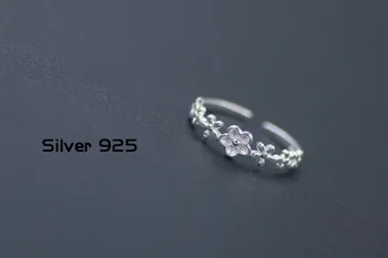Sedmokrásky Nový Príchod 925 Sterling Silver Vintage Elegantná Kvetina Prstene pre Ženy, Šperky, Módne Otvorte Nastaviteľné Prst Prsteň
