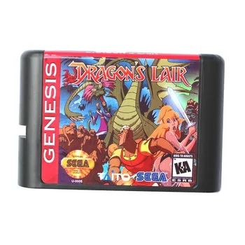 Sega MD hry, karty - Dragon ' s Lair pre 16-bitové Sega MD hra Kazety Megadrive Genesis systém