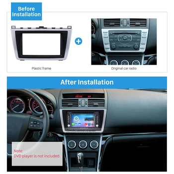 Seicane 2 DIN autorádia Fascia na roky 2009-2013 Mazda 6 DVD, Stereo Inštalačný Panel Výbava Auto Dash Pripojiť Prehrávač Upravený Rám
