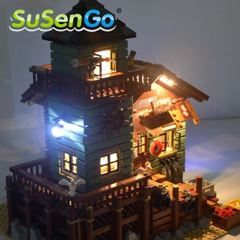 SenSuGo Led Svetla Kit (Iba Svetlo Nastavenie) Pre 16050 Starý Rybársky Obchod Budovy Model Blok 21310