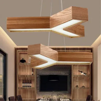 Severná Európa Tvorivé LED Dreva Prívesok Ľahkých Moderných Domov Umenie Obývacia Izba / Večera Dekorácie Lampa Doprava Zadarmo