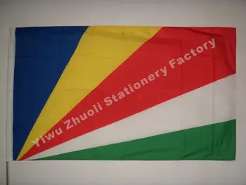 Seychely Vlajka 150X90cm (3x5FT) 115g 100D Polyester Dvakrát Prešité Vysokej Kvality Doprava Zadarmo