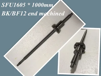 SFU1605 1000mm guľôčkovej Skrutky Súbor : 1 ks guľôčkovej skrutky RM1605 1000mm+1pc SFU1605 loptu matica cnc súčasťou štandardnej konci opracovať pre BK/BF12