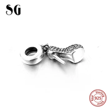 SG pandora 925 silver charms vysokom podpätku topánky korálky fit pandora kúzlo náramky a korálky diy príslušenstvo šperky factory dodanie