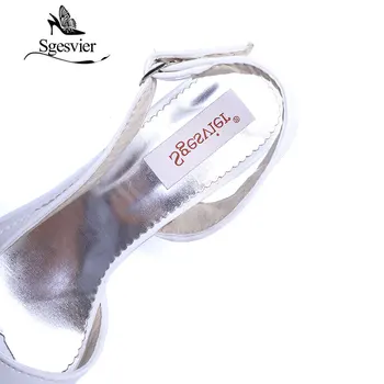 SGESVIER 30-46 Módne Priehľadný Neon Sandále pre Ženy Podpätku Dámske Šaty Príčinné Topánky Otvorené Prst Dizajnér Letné Sandále OX012