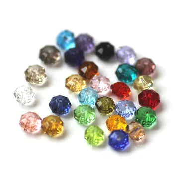 Shangquan 10 mm Multi Color Bicone Voľné Dištančné Korálky AAA Sklo Krištáľ Tvárou Rondelle Guľôčok pre Šperky robiť