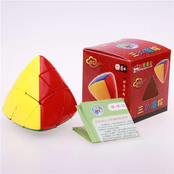 Shengshou Mastermorphix Magic Speed Kocka Zongzi Ryža, Knedľa Stickerless Puzzle Vzdelávania Pyramídy Cubo Magico Hračky Pre Deti,