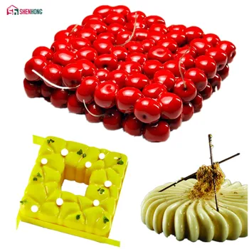 SHENHONG 3KS/SET Umenie Silikónové 3D Cherry Tortu Formy Na Pečenie Mousse Čokoláda Hubky Lejacie Panvy Cake Zdobenie Nástroje