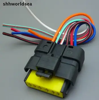 Shhworldsea 6 Pin automatické Pripojenie ventilu olejové čerpadlo plug Auto škrtiaci ventil plug vodotesná zásuvka pre Peugeot pre Citroen pre VW
