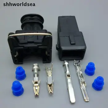 Shhworldsea EV1 Auto Paliva Injektor Plug Auto Nepremokavé 2 Pin spôsobom Elektrický Vodič automobilu Konektory žena muž