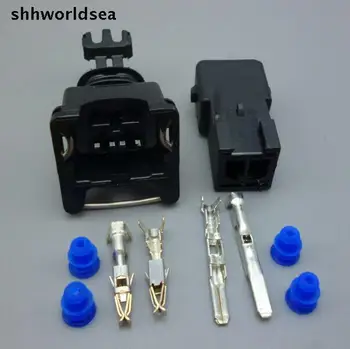 Shhworldsea EV1 Auto Paliva Injektor Plug Auto Nepremokavé 2 Pin spôsobom Elektrický Vodič automobilu Konektory žena muž
