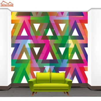 ShineHome-Farebné Trojuholník Geometrického Útvaru 3d Tapety Tapety Foto Stien, Maľby na 3 d Obývacia Izba Deti Roll Steny Papier