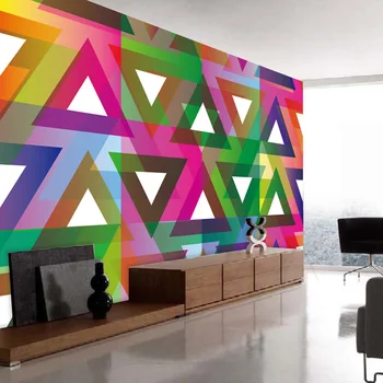 ShineHome-Farebné Trojuholník Geometrického Útvaru 3d Tapety Tapety Foto Stien, Maľby na 3 d Obývacia Izba Deti Roll Steny Papier