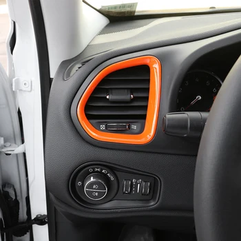 SHINEKA Auto Príslušenstvo, ABS Tabuli klimatizácia Otvory Výbava Zásuvky Kryt Rámu Pre Jeep Renegade+(9 Farieb)
