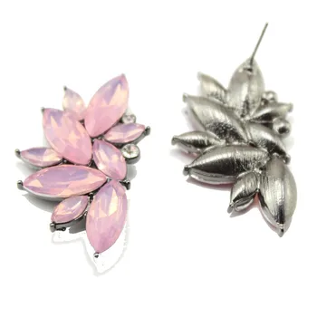 SHUANGR módne Gem Crystal Leaf visieť Náušnice Pre Ženy Módnej Značky Strany Earings Šperky Obľúbený Darček