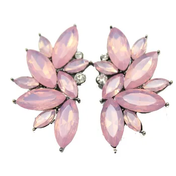 SHUANGR módne Gem Crystal Leaf visieť Náušnice Pre Ženy Módnej Značky Strany Earings Šperky Obľúbený Darček