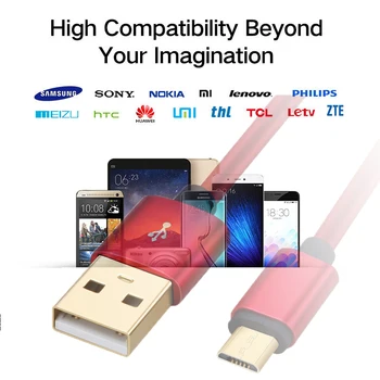 Shuliancable Micro USB Kábel Rýchle Nabíjanie line pre Android Telefónu na Synchronizáciu Údajov Nabíjací Kábel Smart Telefónu pre MP3 0,3 M 1M 1,5 M 2M3M