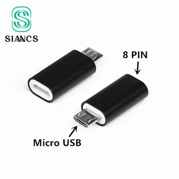 SIANCS Zliatiny Micro USB Mužov a 8 Pin Female USB Kábel Converter Rýchle Nabíjanie Konektor, Adaptér pre Iphone Kábel pre Android telefónu
