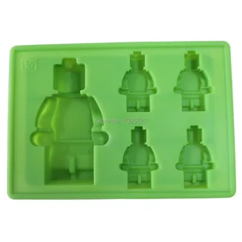 Sicone Lego Formy 5x Silikónové Robot Formy Ľadu Ice Cream Nástroje Ice Cream Vane Silikónové lego Tortu Formy Formy